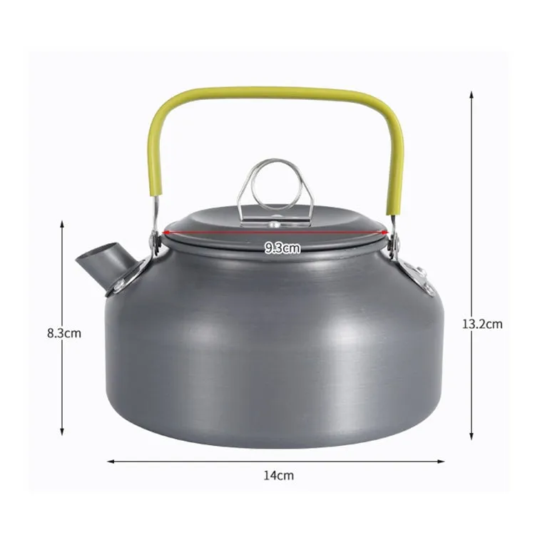 0.8L Portable Outdoor Mountaineering Picnic Aluminum Teapot Kettle Coffee Pot, Capacity: 0.8L