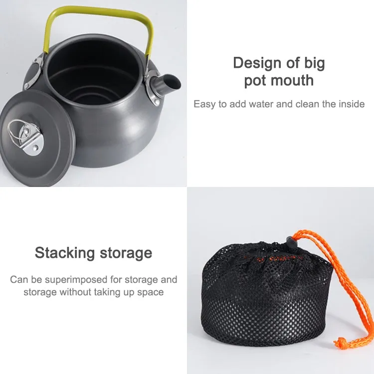 0.8L Portable Outdoor Mountaineering Picnic Aluminum Teapot Kettle Coffee Pot, Capacity: 0.8L