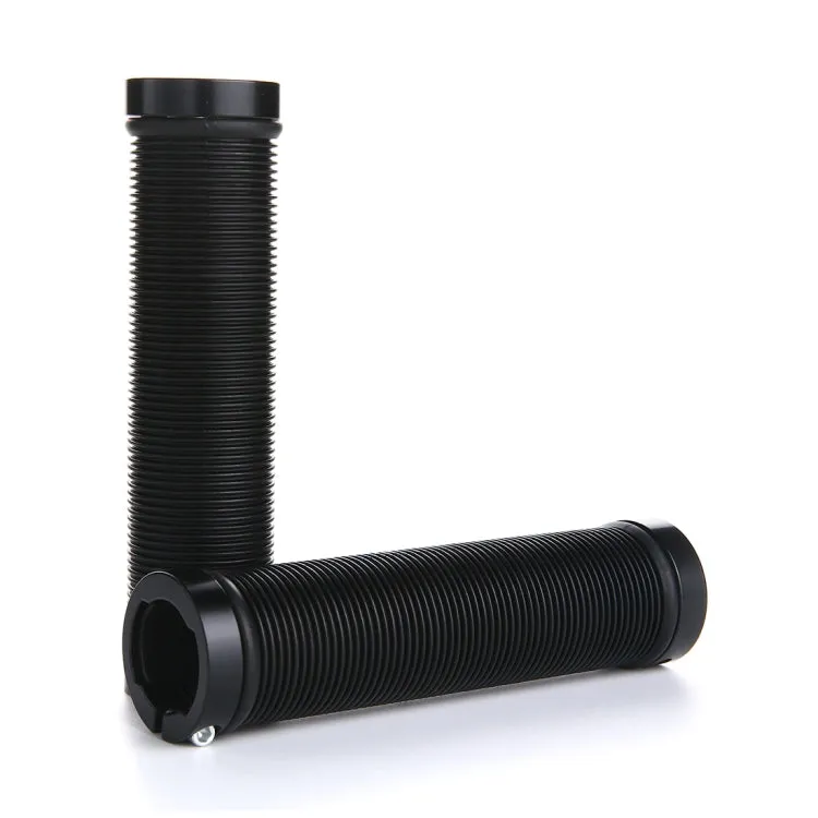 1 Pair AG15 Bicycle MTB Bike Lock-on Rubber Handlebar Grips(Black)