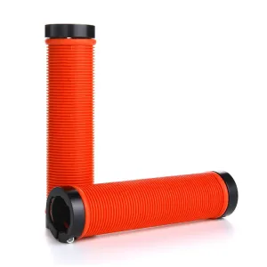 1 Pair AG15 Bicycle MTB Bike Lock-on Rubber Handlebar Grips(Red)