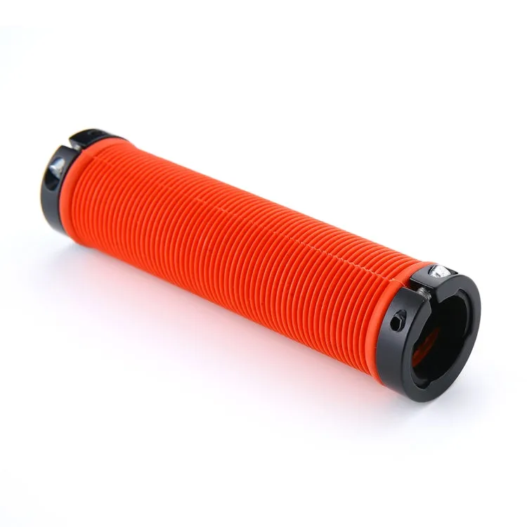 1 Pair AG15 Bicycle MTB Bike Lock-on Rubber Handlebar Grips(Red)