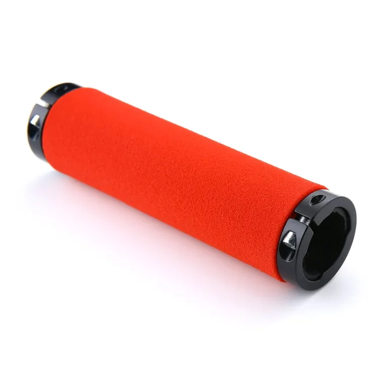 1 Pair AG36 Alloy Lock-Rings   Sponge Bicycle Handlebar Grip (Red)