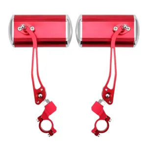 1 Pair BG-114 Electric Car Mirror Handlebar Safety Mirror Reversing Mirror Mountain Bike Rearview Mirror(Red)