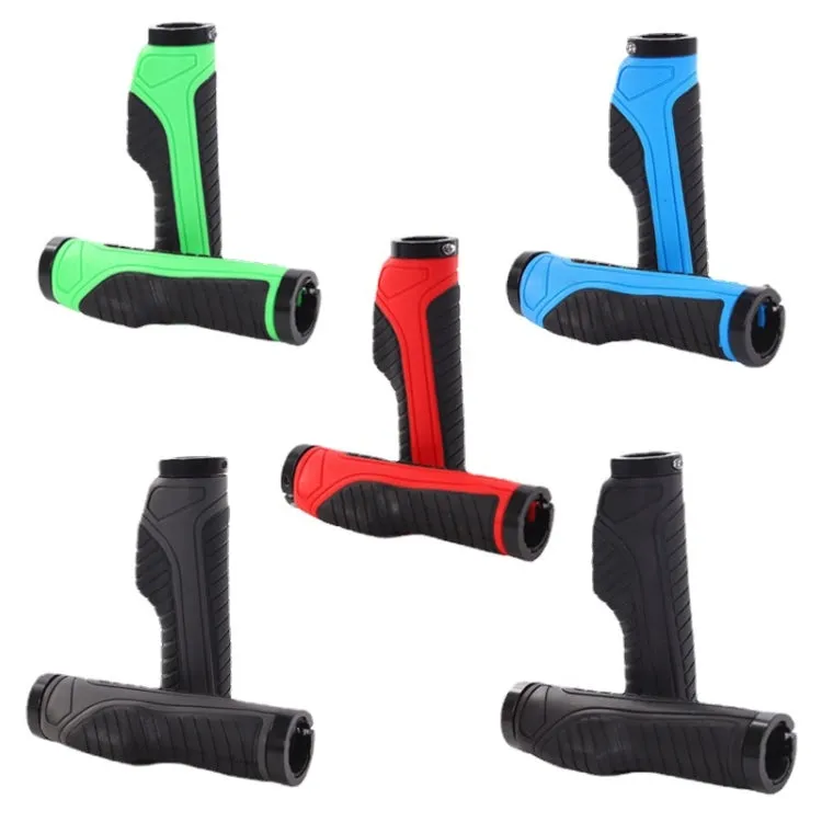 1 Pair Bicycle MTB Bike Handlebar Grips Rubber Anti-Slip Racing Bike Grip(Black)