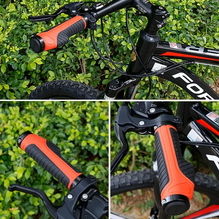 1 Pair Bicycle MTB Bike Handlebar Grips Rubber Anti-Slip Racing Bike Grip(Black)