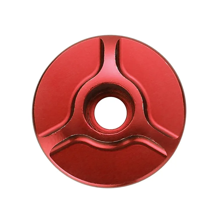 1 Pair C16 Bicycle CNC Aluminum Bike Headset Cap(Red)