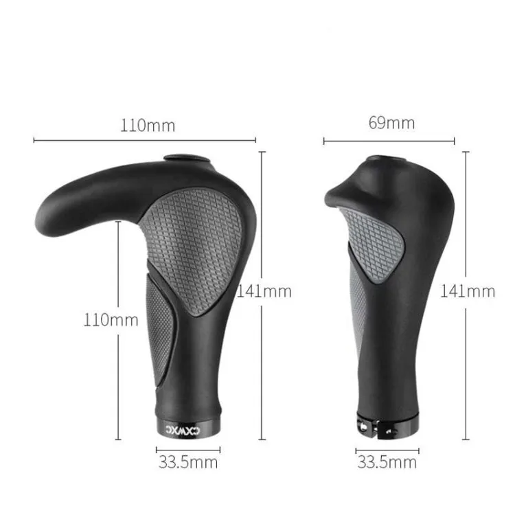 1 Pair CXWXC Bicycle Handlebar Cover Mountain Bike Bullhorn Rubber Handlebar Cover Riding Accessories, Style:HL-G233