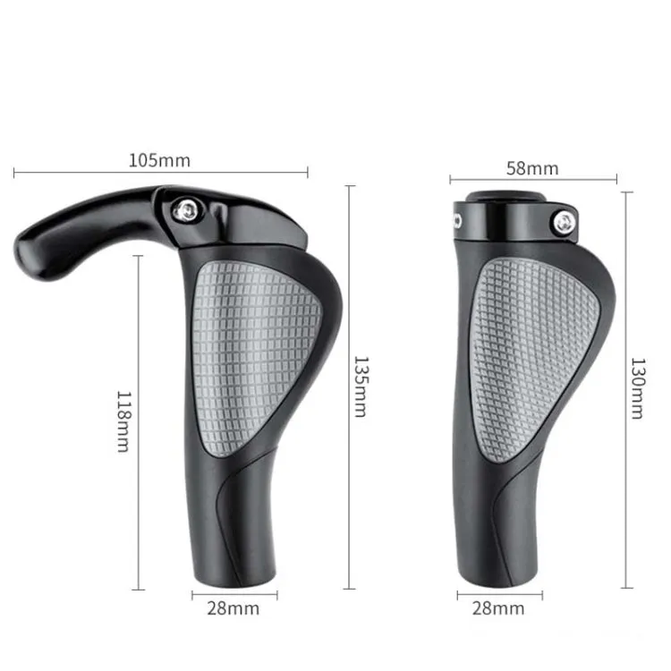 1 Pair CXWXC Bicycle Handlebar Cover Mountain Bike Bullhorn Rubber Handlebar Cover Riding Accessories, Style:HL-G311-1A