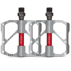 1 Pair PROMEND Mountain Bike Road Bike Bicycle Aluminum Pedals(PD-M86 Titanium)