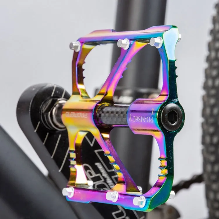 1 Pair PROMEND Three Peilin Bearing Aluminum Alloy CNC Bicycle Colorful Pedal PD-R87CY