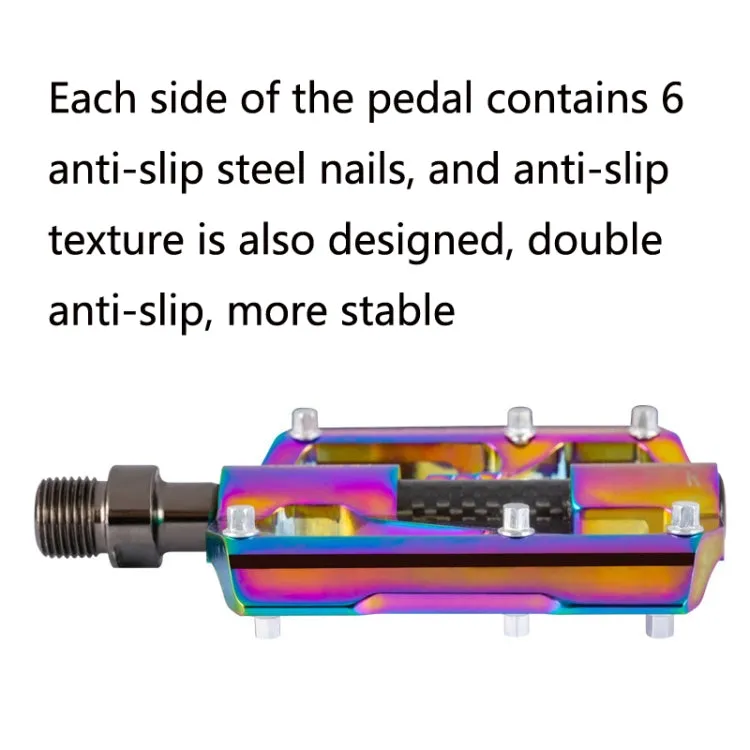 1 Pair PROMEND Three Peilin Bearing Aluminum Alloy CNC Bicycle Colorful Pedal PD-R87CY