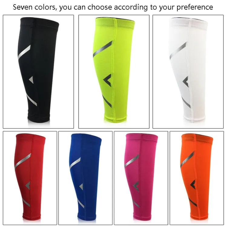 1 Pair Sports Breathable Compression Calf Sleeves Riding Running Protective Gear, Spec: M (Rose Red)