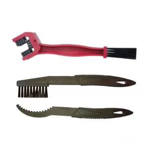 1 Set BG-7168 Bicycle And Motorcycle Cleaning Brush Three-Sided Chain Brush, Colour: Red   Small Brush