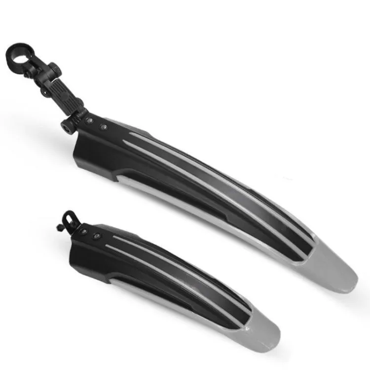 1 Set  Dual Color Bicycle Mudguard Mountain Bike Fenders Set(Dark Grey)