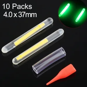 10 Packs OCEAN SUN Luminous Float Night Fishing Light Stick, Visibility: 25m, Size: 4.0 x 37mm