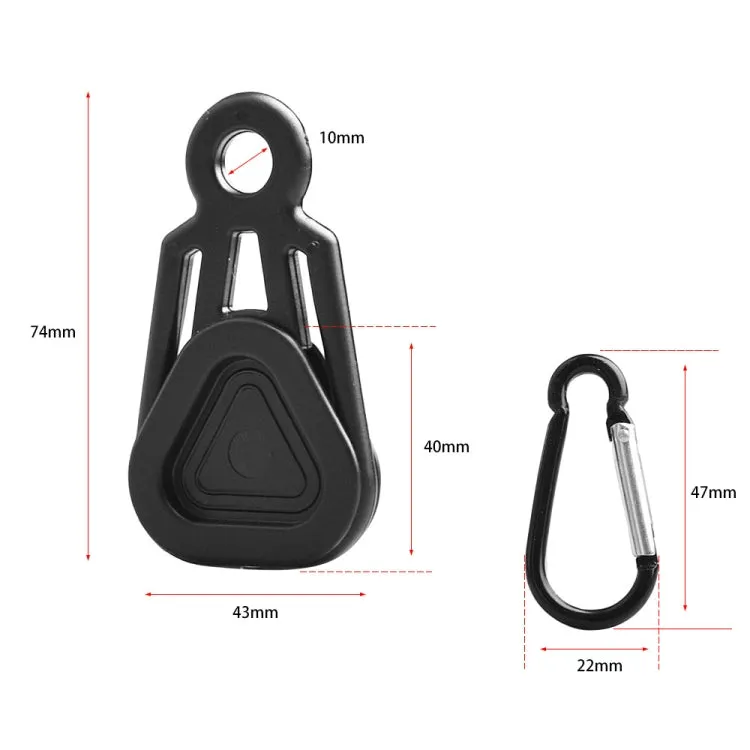 10 PCS Awning Banner Tarpaulin Plastic Clip Field Camping Mountaineering Tent Clip, Color: Black Clip Hook