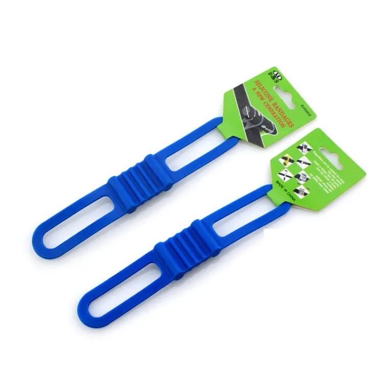 10 PCS High Elastic Silicone Straps Bicycle Fixed Strap Car Light Beam, Size: One Size(Blue)