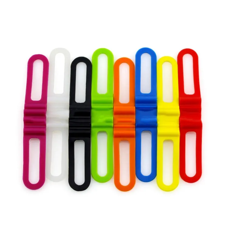 10 PCS High Elastic Silicone Straps Bicycle Fixed Strap Car Light Beam, Size: One Size(Red)