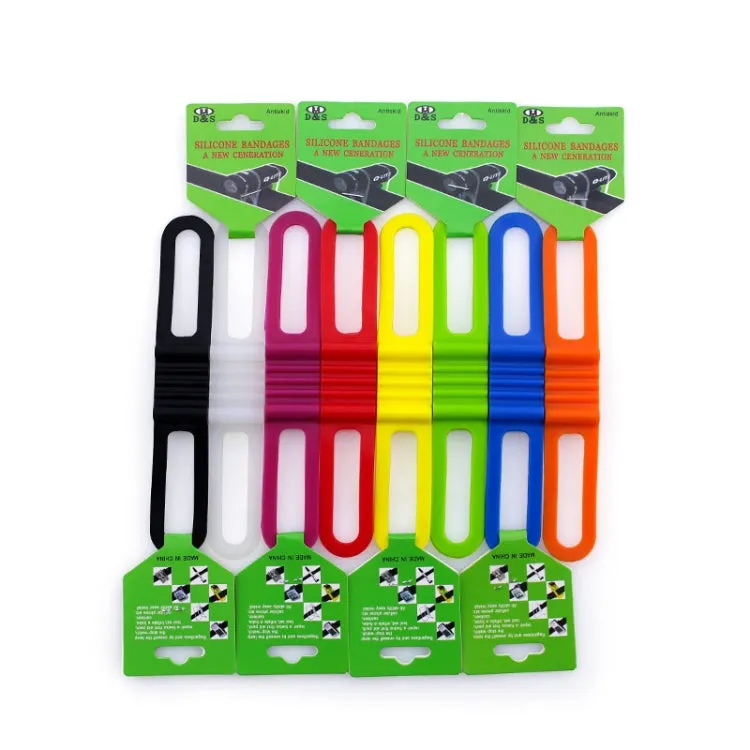 10 PCS High Elastic Silicone Straps Bicycle Fixed Strap Car Light Beam, Size: One Size(Translucent)