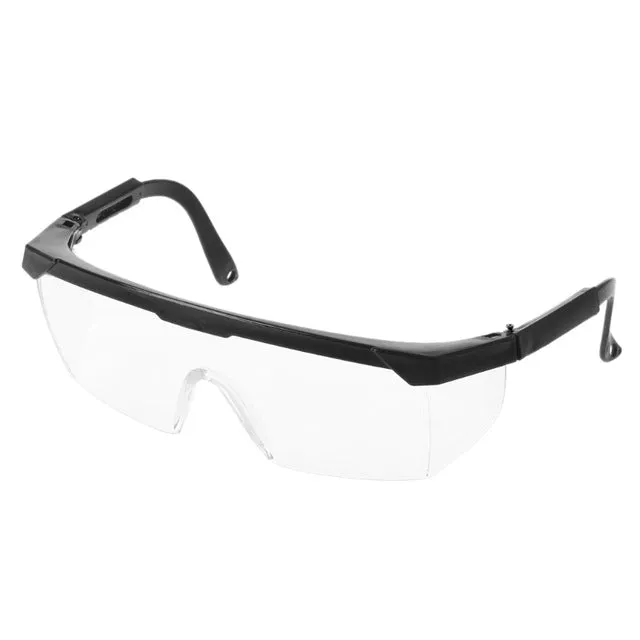 10 PCS Outdoor Safety Glasses Spectacles Eye Protection Goggles Dental Work Eyewear(Black Frame White Lens)