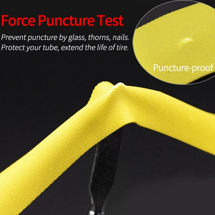 10 PCS Road Mountain Bike Anti-Stab Tire Pad Bicycle Wheel Set PVC Spoke Lining Tape, Colour: Yellow(26inch x 18mm)