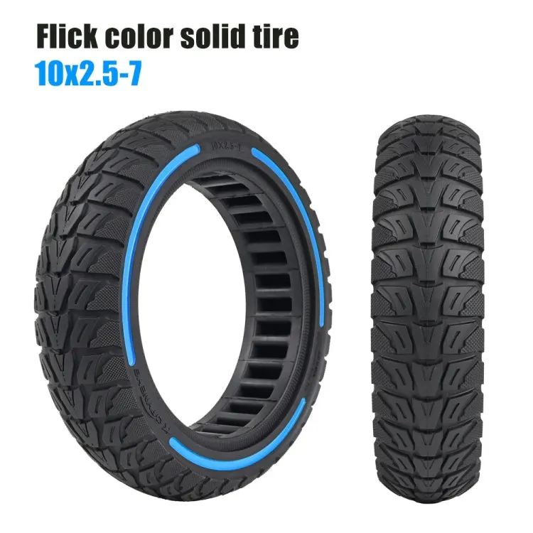 10 x 2.5-7 Inch Colorful Flick Off-Road Honeycomb Tires For Xiaomi Scooter 4 / 4 Pro(Tricolor)