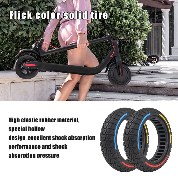 10 x 2.5-7 Inch Colorful Flick Off-Road Honeycomb Tires For Xiaomi Scooter 4 / 4 Pro(Yellow)