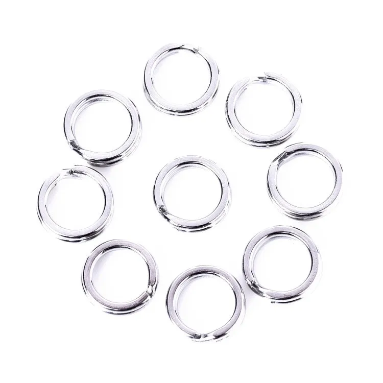 10mm HENGJIA SS010 50pcs /Pack Stainless Steel Flat Ring Fishing Space Fittings