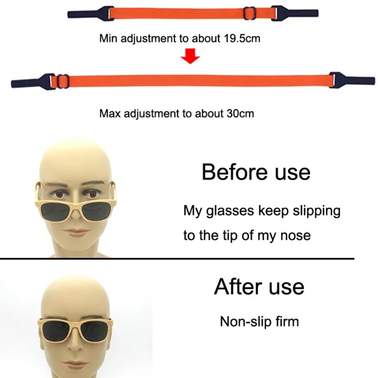 10pcs Long Style Glasses Non-Slip Rope Adjustable Elastic Sports Legs Anti-Drop Fixed Strap(Big Red)