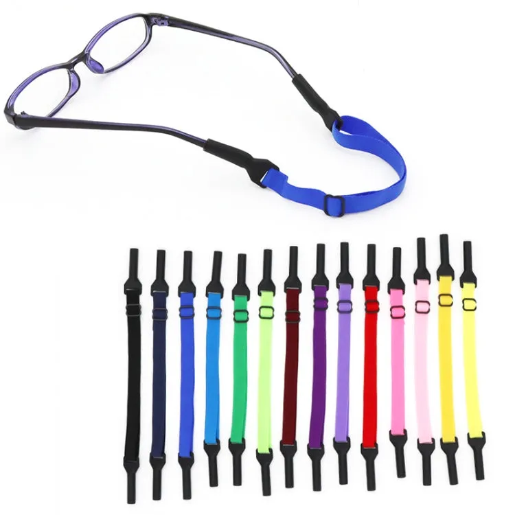 10pcs Long Style Glasses Non-Slip Rope Adjustable Elastic Sports Legs Anti-Drop Fixed Strap(Rose Red)