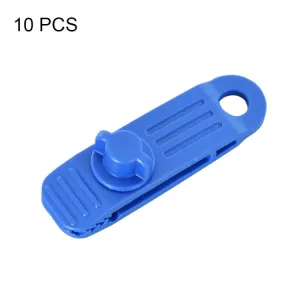 10pcs /Set Outdoor Camping Canopy Windproof Clip Tent Additional Pull Point Plastic Clip Rainproof Tarp Fixing Clip, Color: B Clip (Blue)