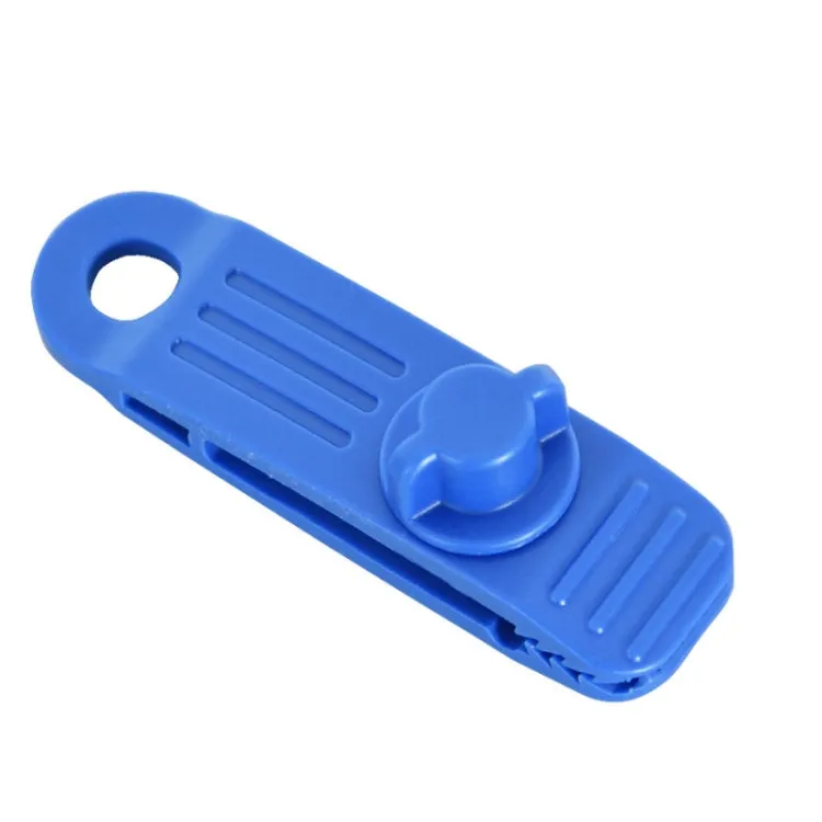 10pcs /Set Outdoor Camping Canopy Windproof Clip Tent Additional Pull Point Plastic Clip Rainproof Tarp Fixing Clip, Color: B Clip (Blue)