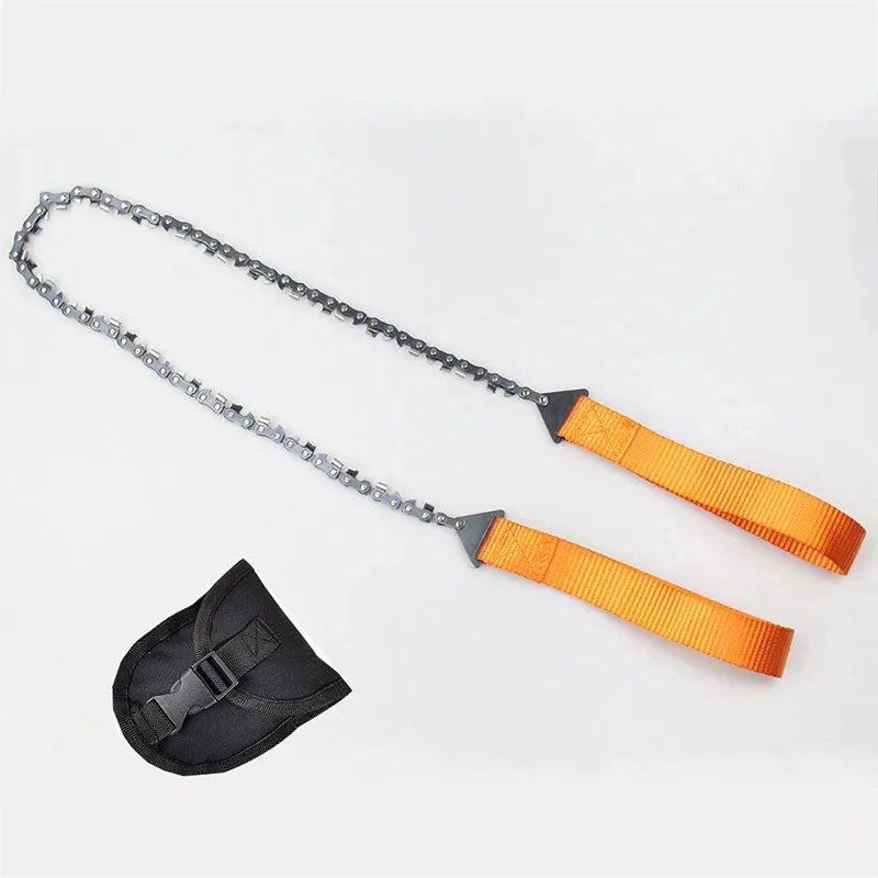 11/33 Tooth Portable Survival Chain Saw Chainsaws Emergency Camping Hiking Tool Pocket Hand Tool Pouch Outdoor Pocket Chain Saw