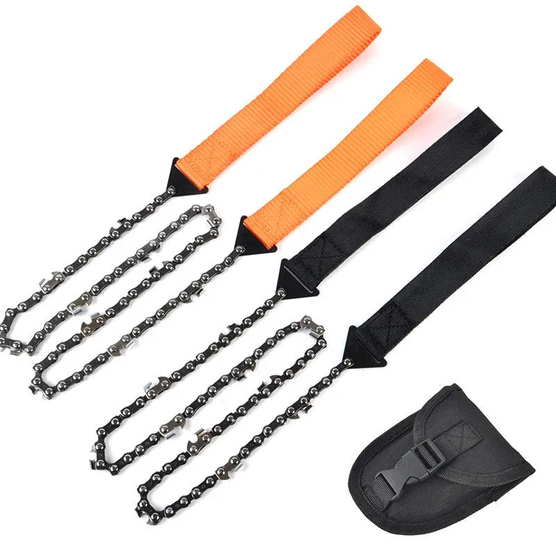 11/33 Tooth Portable Survival Chain Saw Chainsaws Emergency Camping Hiking Tool Pocket Hand Tool Pouch Outdoor Pocket Chain Saw