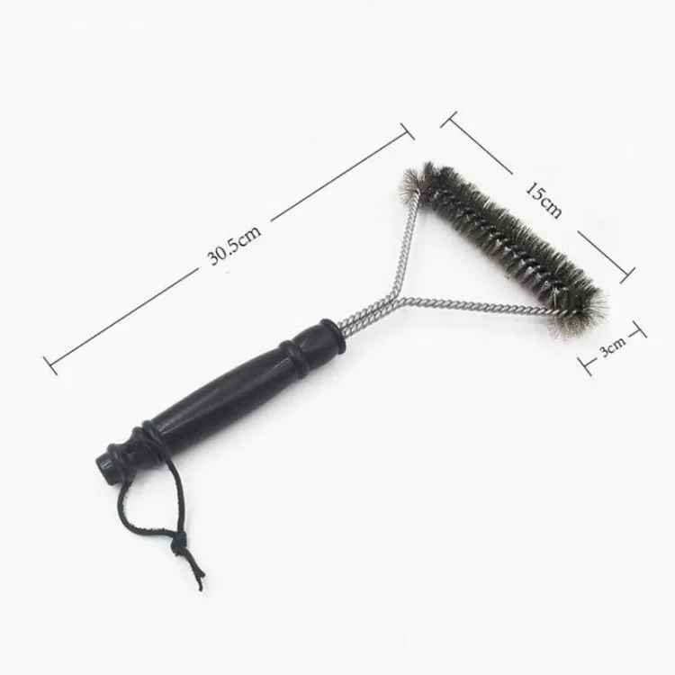 12 inch BBQ Brush Stainless Steel Wire Bristles Cleaning Brushes with Handle