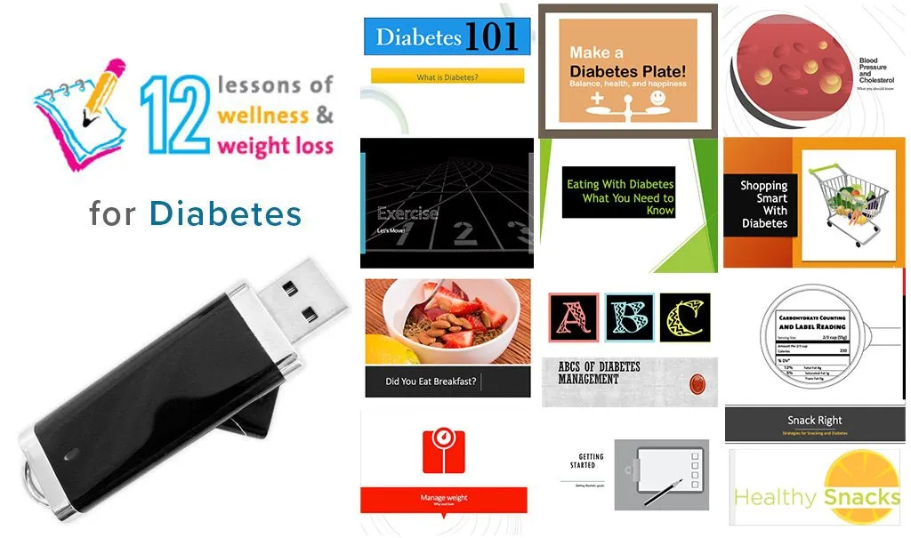 12 Lessons of Diabetes Program on Flash Drive