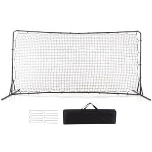 12 x 6 Feet Soccer Rebounder Net with All Weather Net-Black