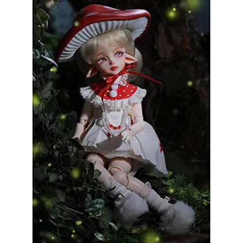 1/6 BJD Doll 27.3cm Elf SD Doll 10.74 Inch 19 Ball Jointed Doll DIY Toys with Full Set Clothes Shoes Socks Wig Makeup Accessories Surprise Doll for Birthday Gift Dolls Collection