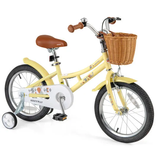 16 Inch Kids Bike Adjustable Bicycle with Reflectors and Bell for Children 4-7 Years Old-16 inches