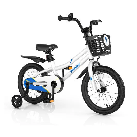 16 Inch Kids Bike with Removable Training Wheels-White