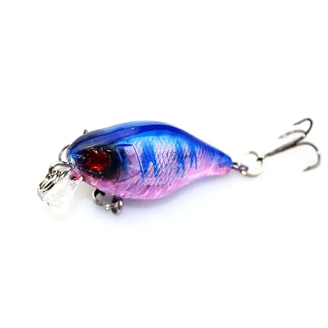 1PCS Mini fishing Lure Crank Iscas Artificiais 4cm 4.2g Pesca Floating Wobbler Hard Bait Crankbaits Carp Fishing 3D Eyes WQ240