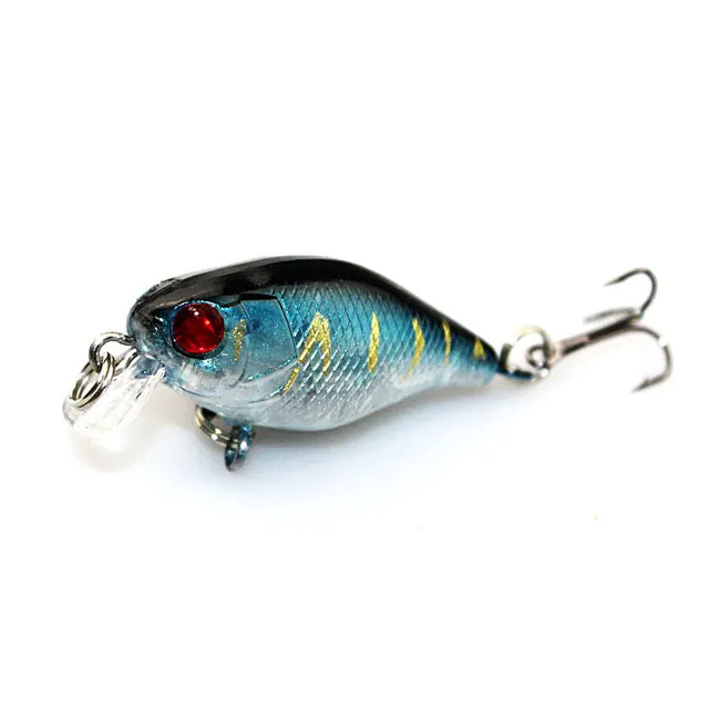 1PCS Mini fishing Lure Crank Iscas Artificiais 4cm 4.2g Pesca Floating Wobbler Hard Bait Crankbaits Carp Fishing 3D Eyes WQ240