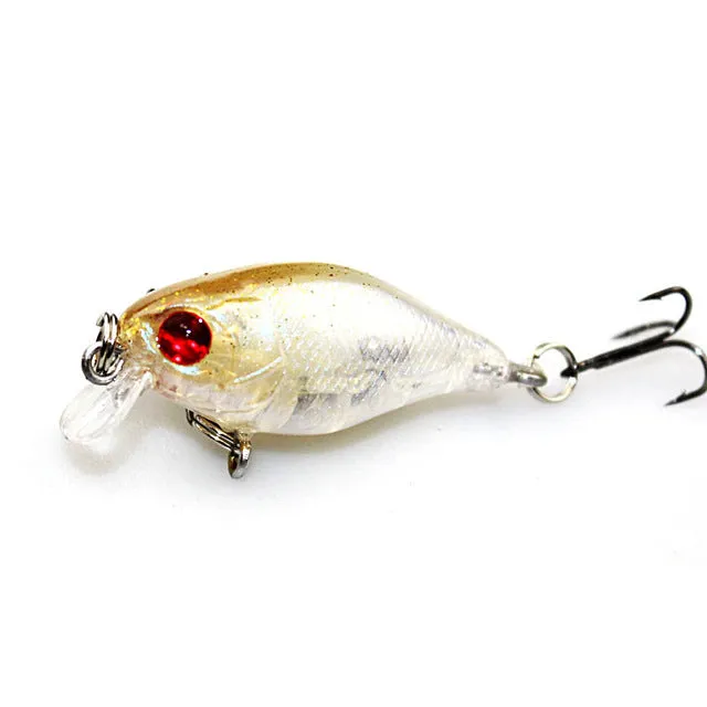 1PCS Mini fishing Lure Crank Iscas Artificiais 4cm 4.2g Pesca Floating Wobbler Hard Bait Crankbaits Carp Fishing 3D Eyes WQ240