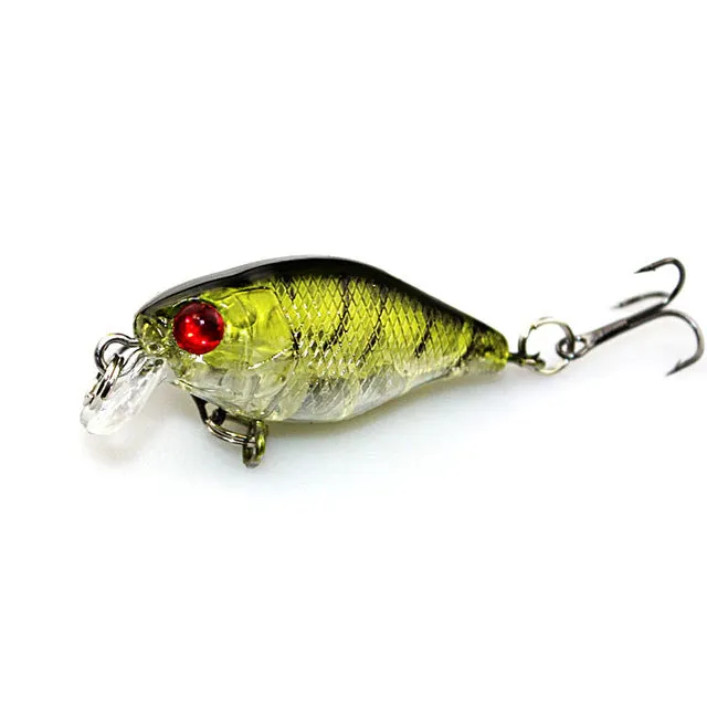 1PCS Mini fishing Lure Crank Iscas Artificiais 4cm 4.2g Pesca Floating Wobbler Hard Bait Crankbaits Carp Fishing 3D Eyes WQ240