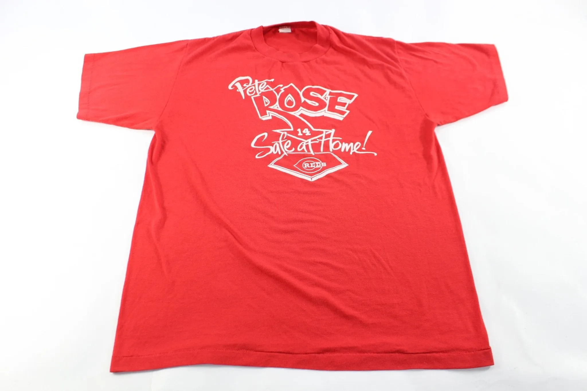 80's Cincinnati Reds Pete Rose Safe at Home T-Shirt