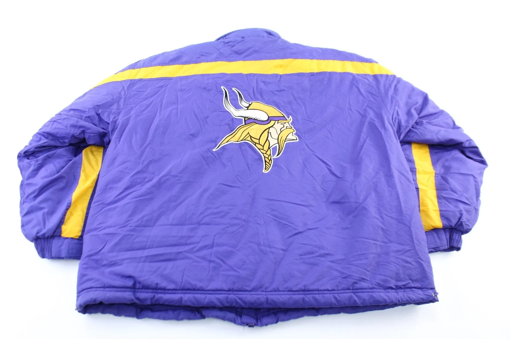 90's Minnesota Vikings Embroidered Logo Athletic Zip Up Jacket