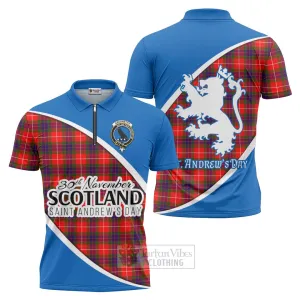 Abernethy Family Crest Tartan Zipper Polo Shirt Celebrate Saint Andrew's Day in Style