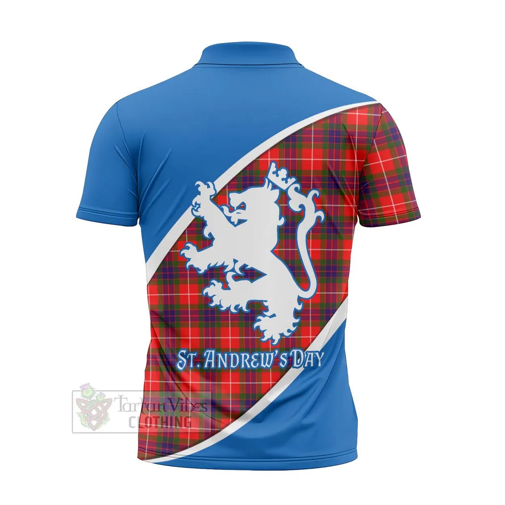 Abernethy Family Crest Tartan Zipper Polo Shirt Celebrate Saint Andrew's Day in Style