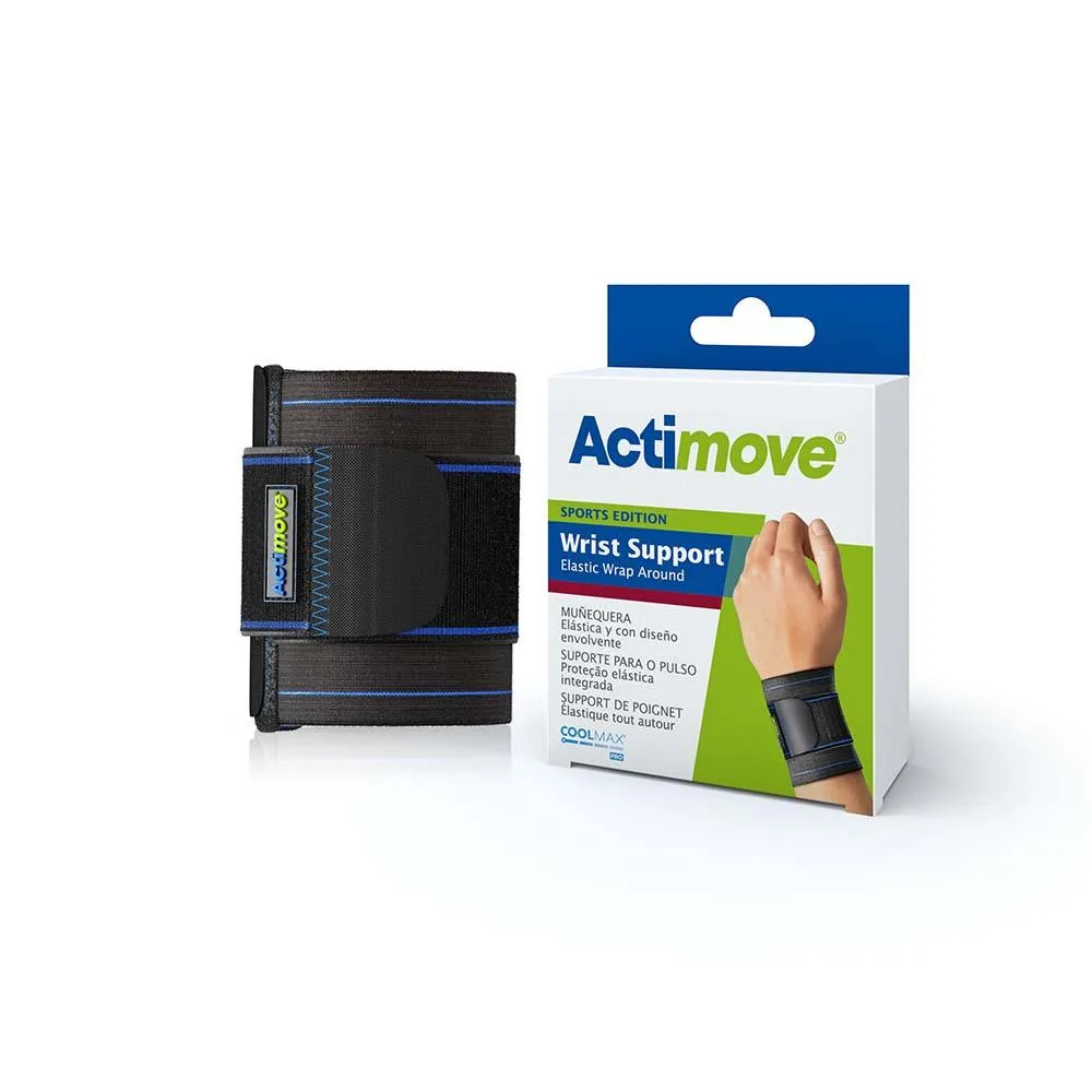 Actimove Sports Edition, Wrist Support, Elastic Wrap Around, Universal, Black