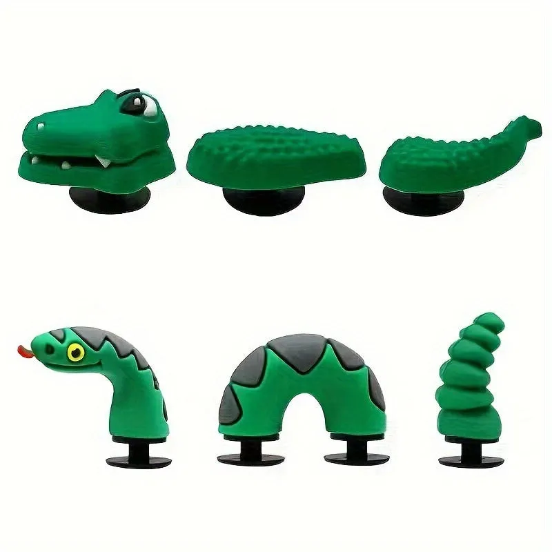 Adorable Crocodile & Snake Shoe Charms Set